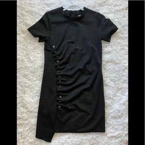 Asymmetrical buttoned dress